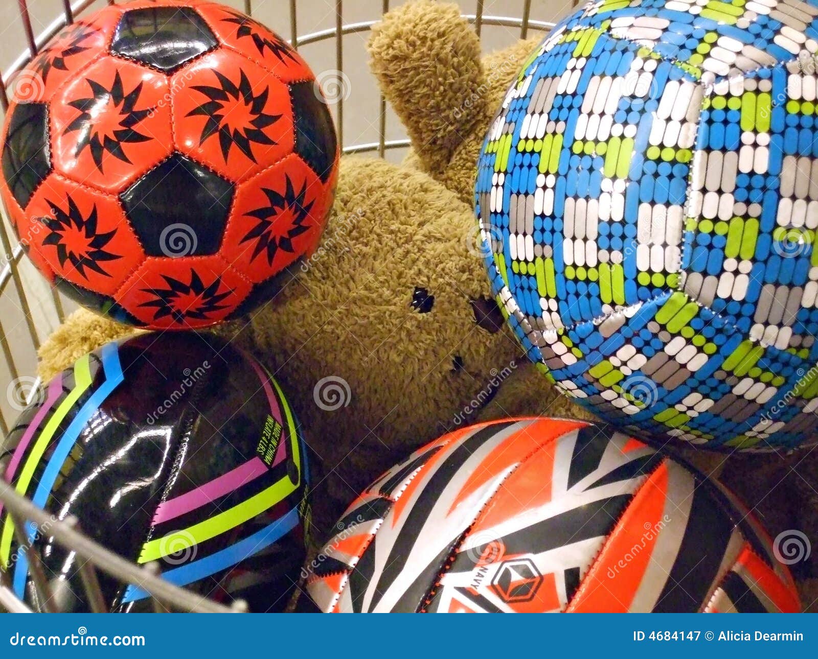 Basket of Toys stock image. Image of athletic, volleyball 4684147