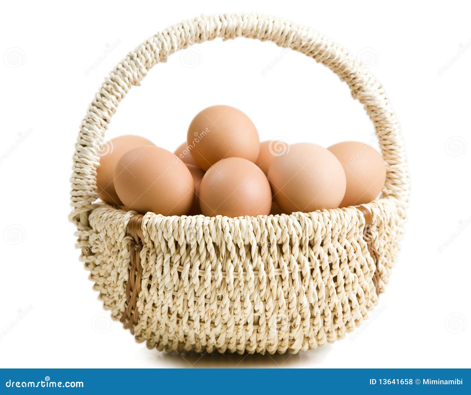 A Basket with Two Dozens of Brown Eggs Stock Photo Image of farm