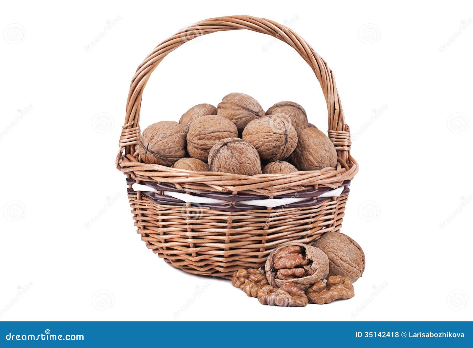 Basket with walnuts stock photo. Image of vegetables 35142418