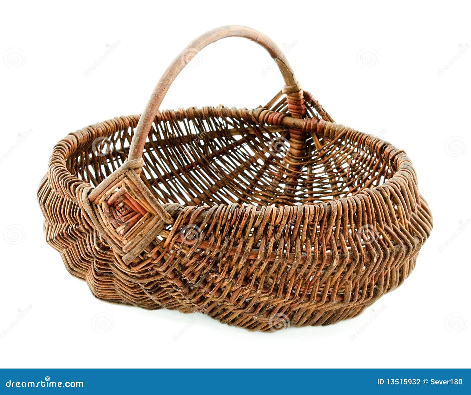 Basket in Wattled from Willow Rods Stock Photo Image of small