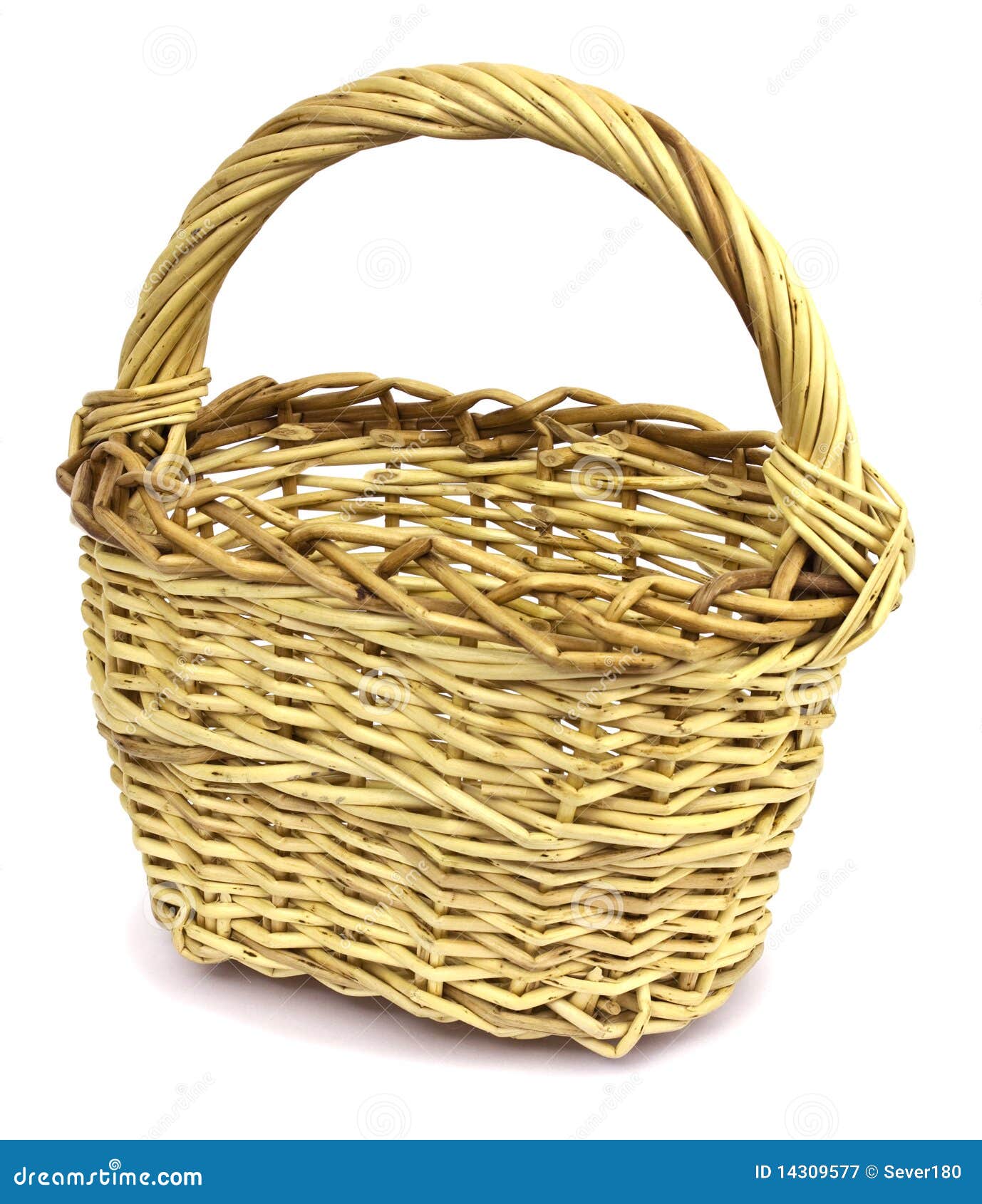 Basket in Wattled from Willow Rods Stock Image Image of openwork