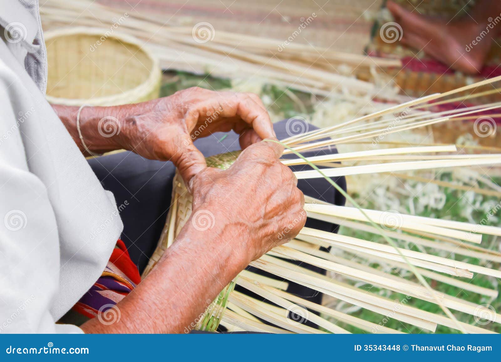Basket weaving stock photo. Image of hands, nature, craft - 35343448