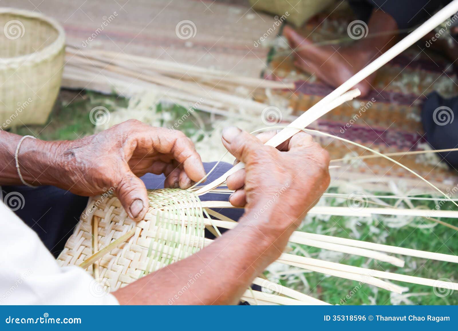 Basket weaving stock photo. Image of finger, pattern - 35318596