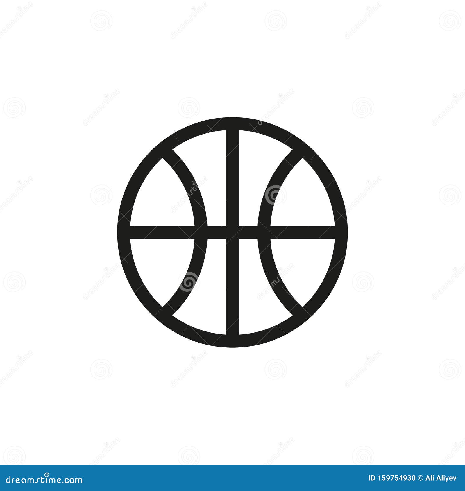 Basketball Bail Icon. Sport Symbol Stock Vector - Illustration of ...