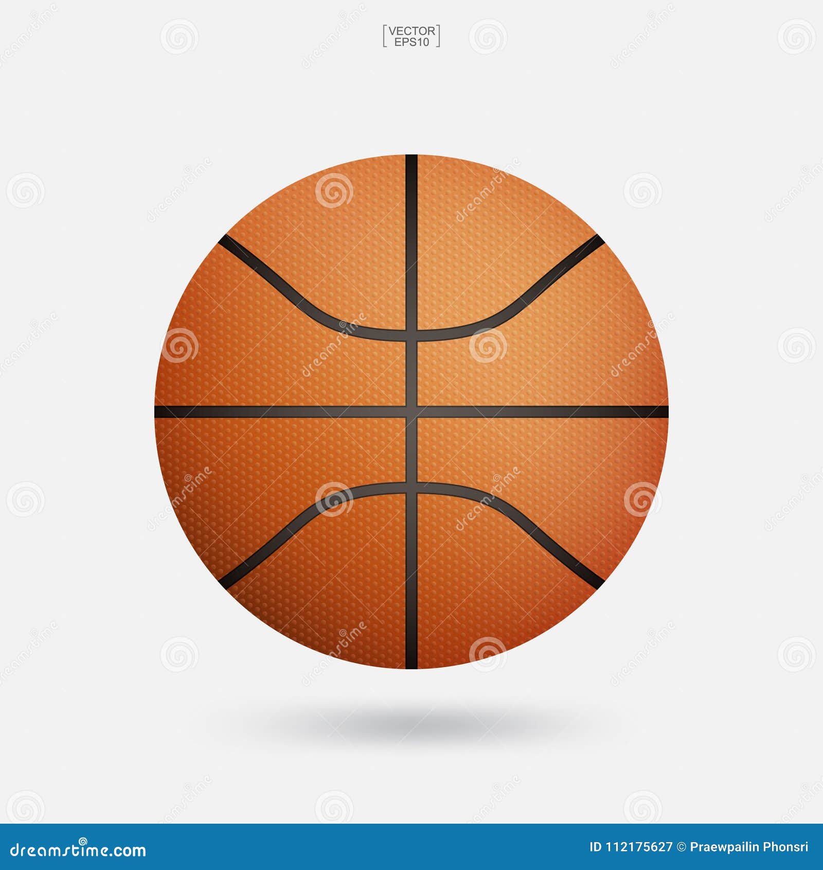 Mijlpaal zonde Avondeten Basketball Bal on White Background. Vector Illustration. Stock Vector -  Illustration of competitive, black: 112175627