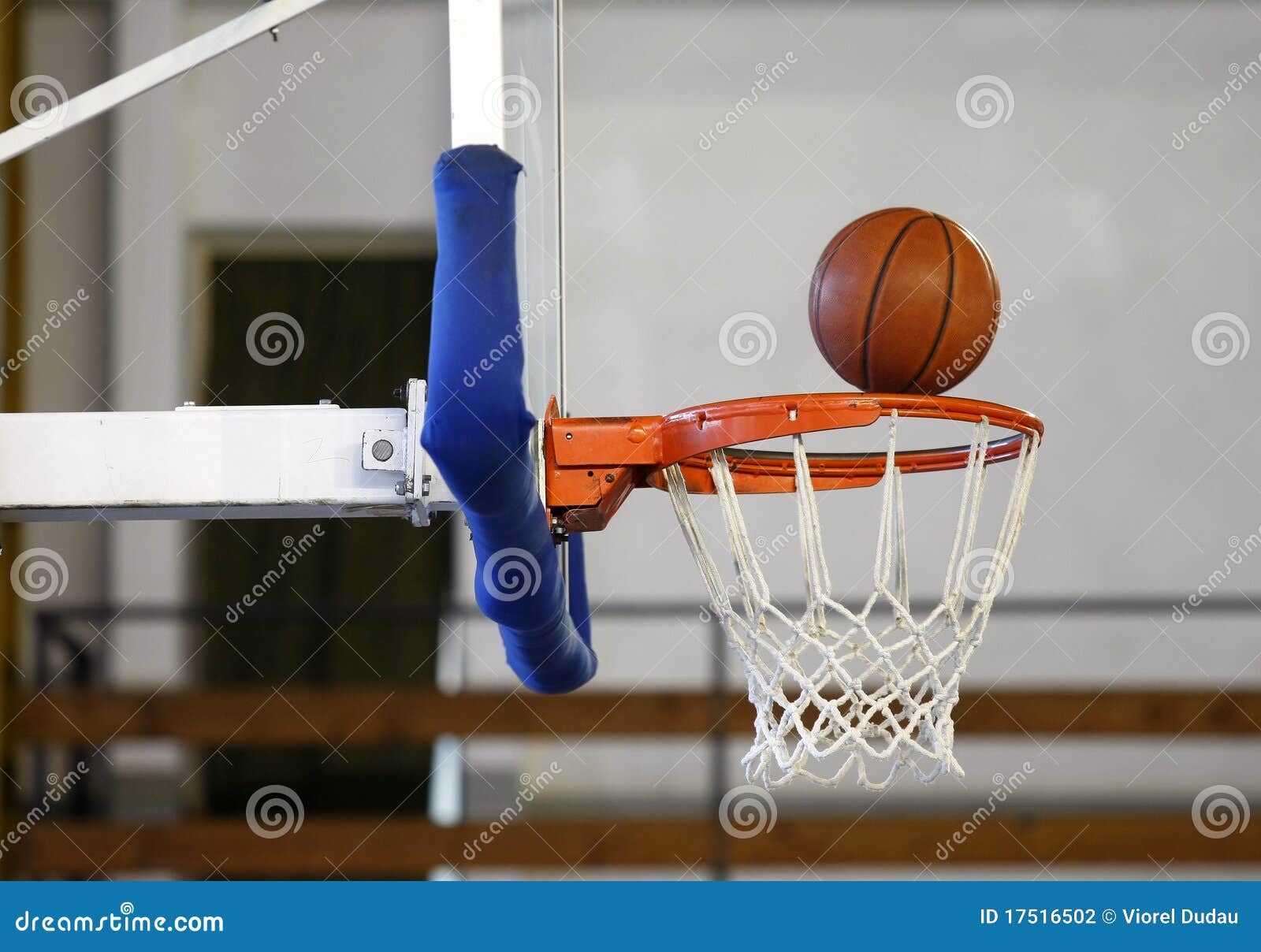 Basketball ball in hoop stock photo. Image of goal, basketball - 17516502