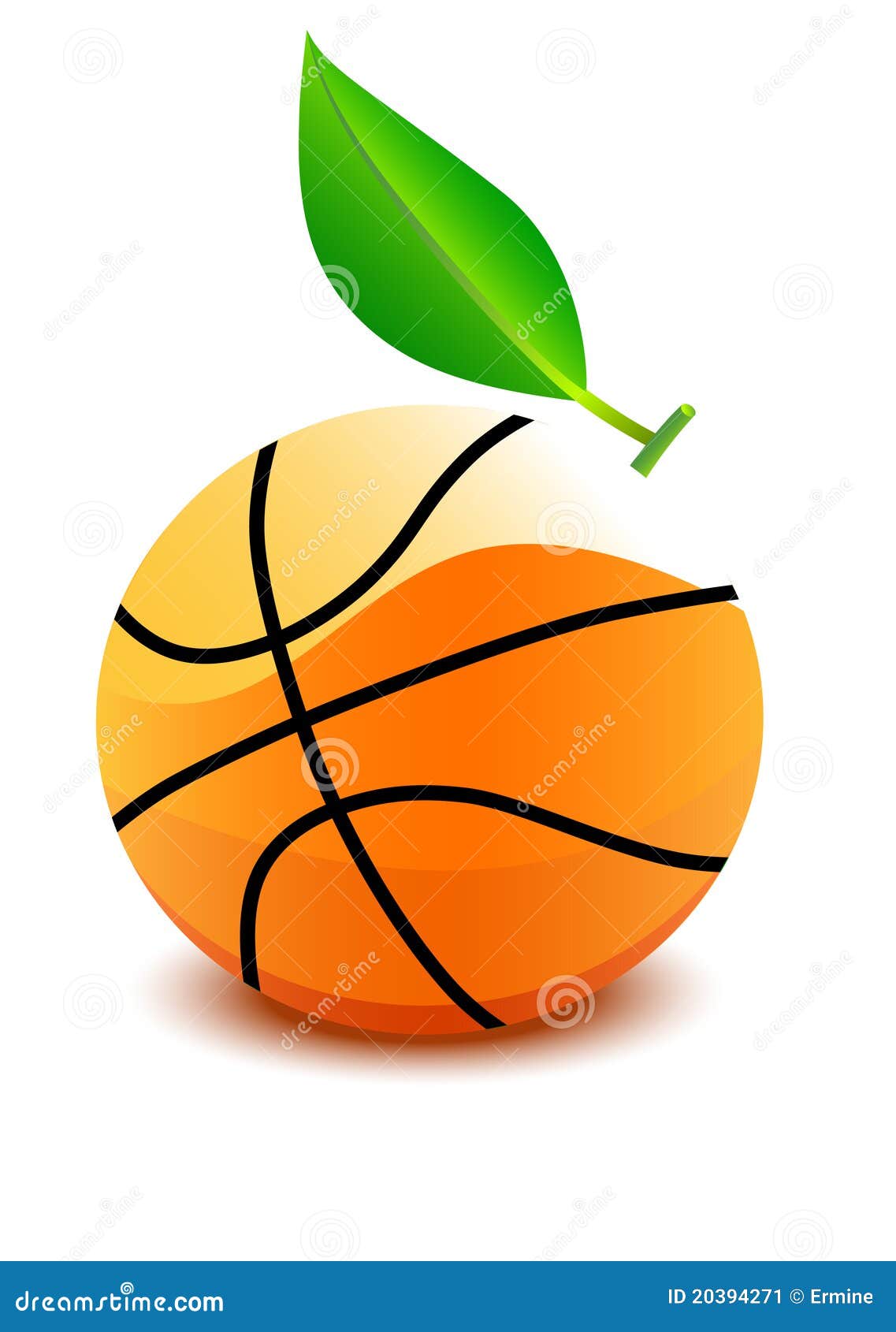 Basketball Ball an Orange Stock Vector Illustration of basketball