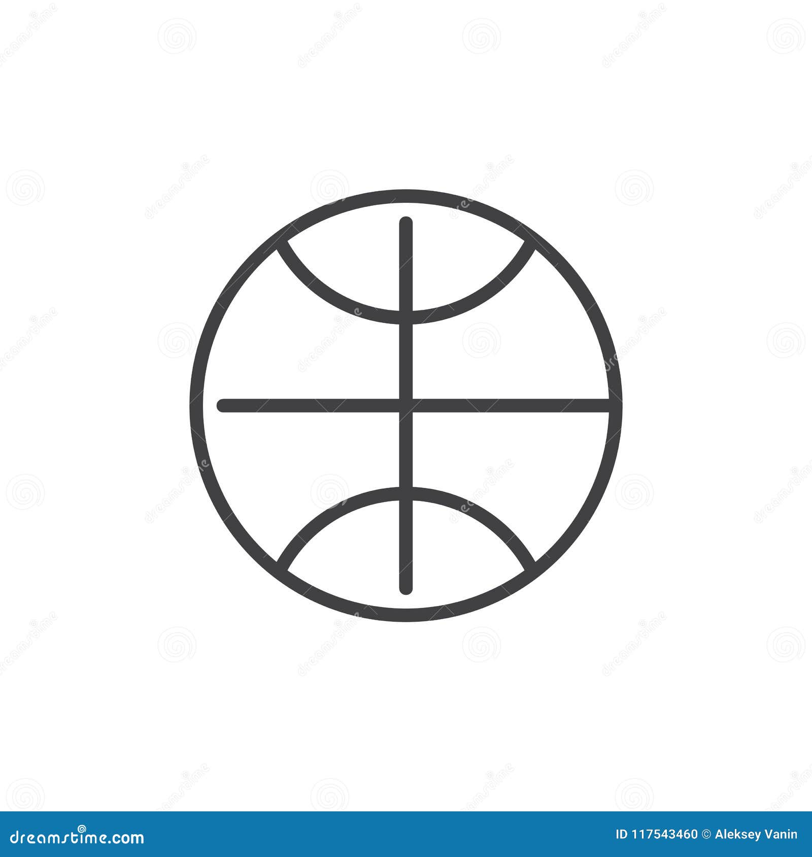 Basketball Ball Outline Icon Stock Vector - Illustration of single ...