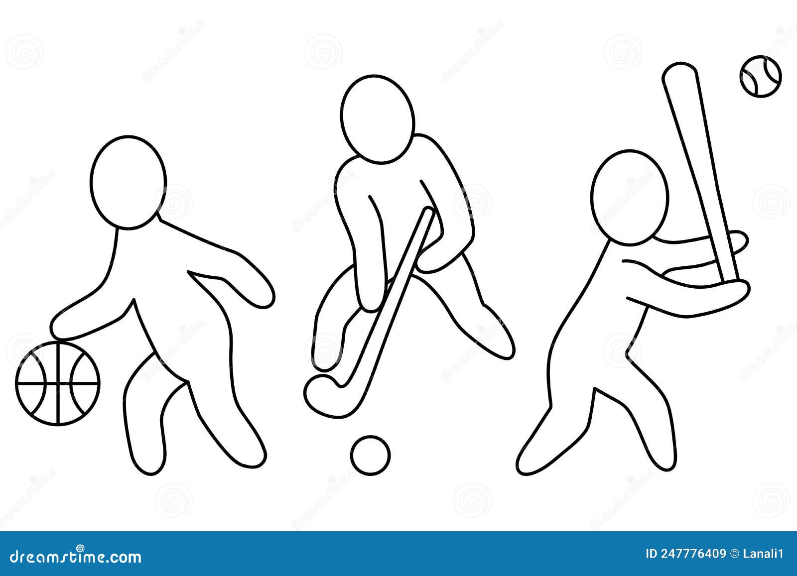 Hockey Sticks Crossed Royalty Free Stock SVG Vector and Clip Art