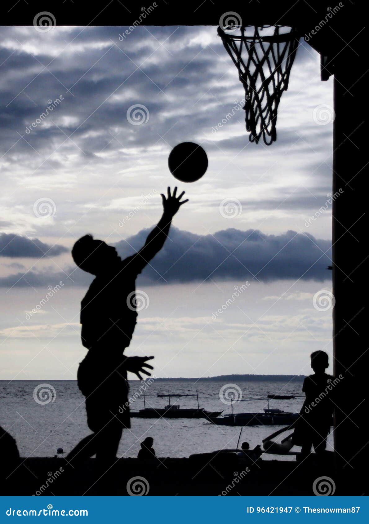 Basketball on the beach stock image. Image of philippines 96421947