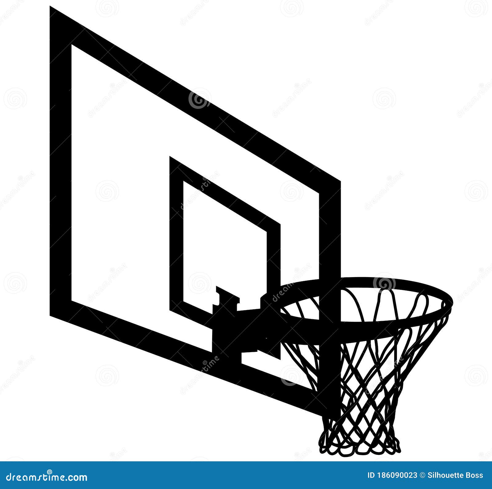 basketball net with stand clipart