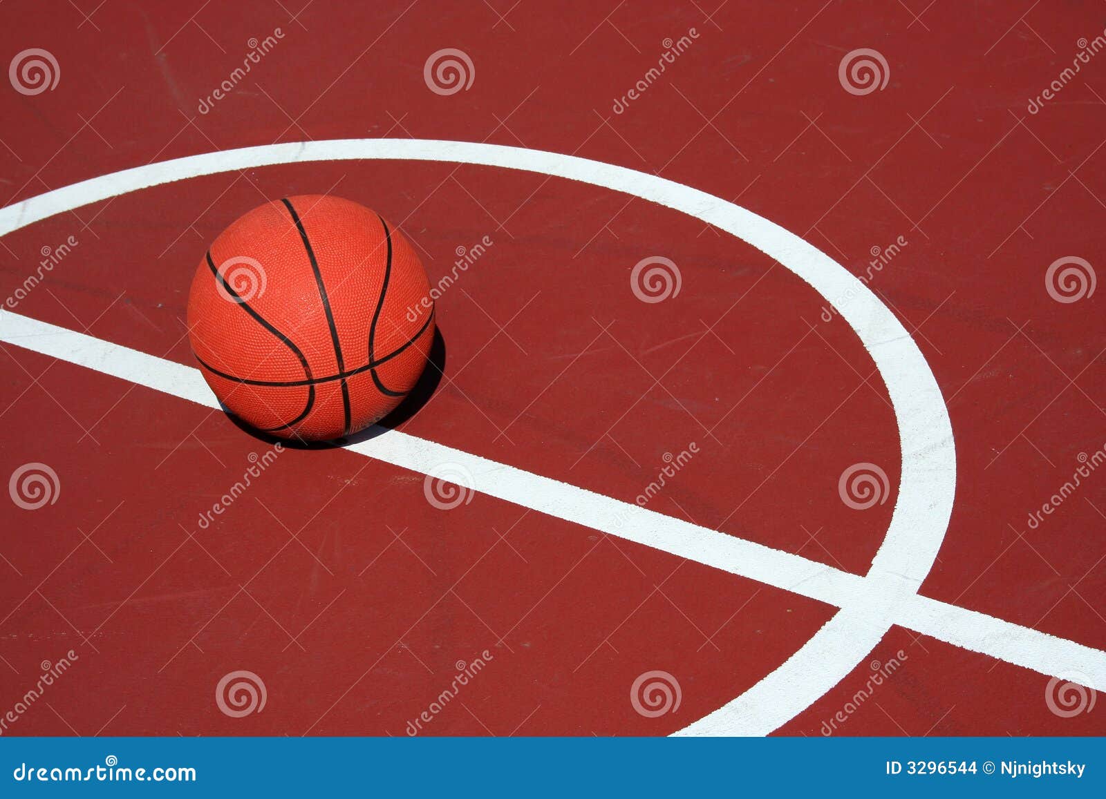 Basketball at center court stock photo. Image of sport 3296544
