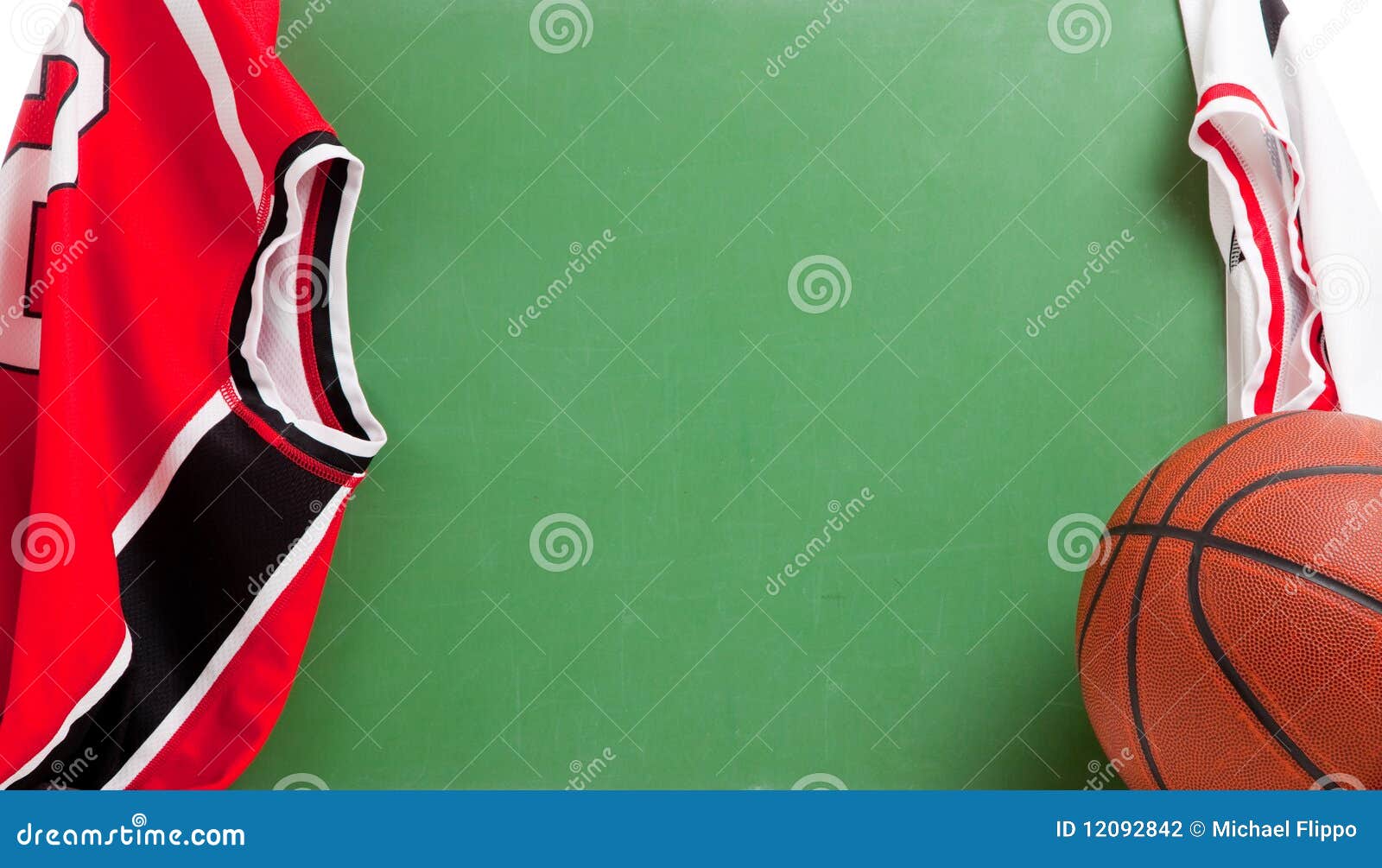 Basketball Coach S Chalkboard with Jerseys Stock Photo Image of