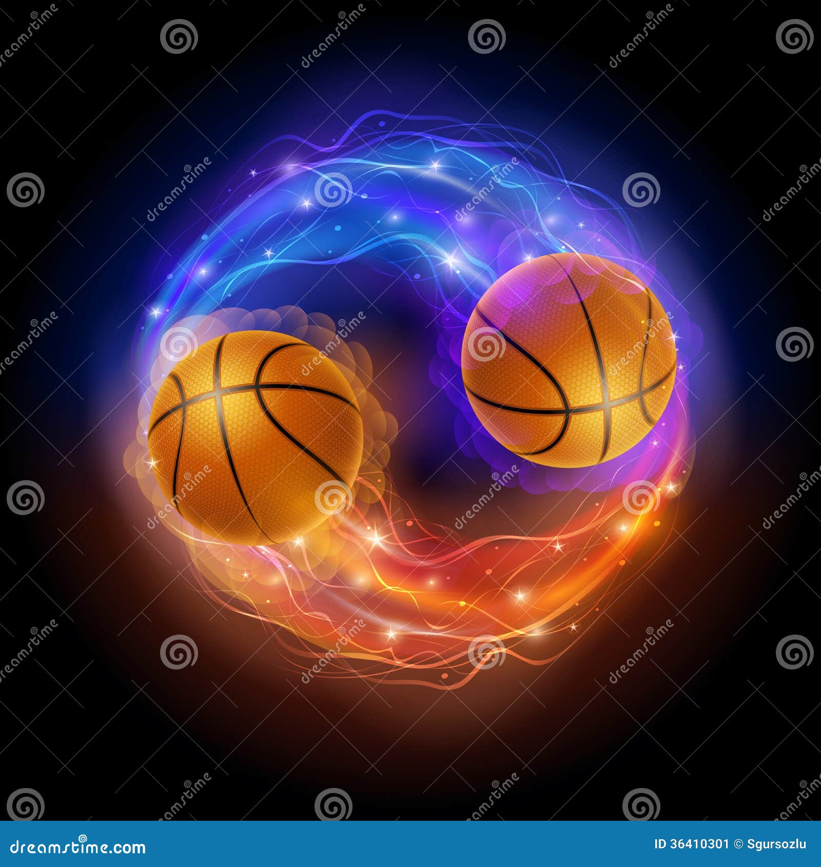 Basketball Comet Stock Image - Image: 36410301