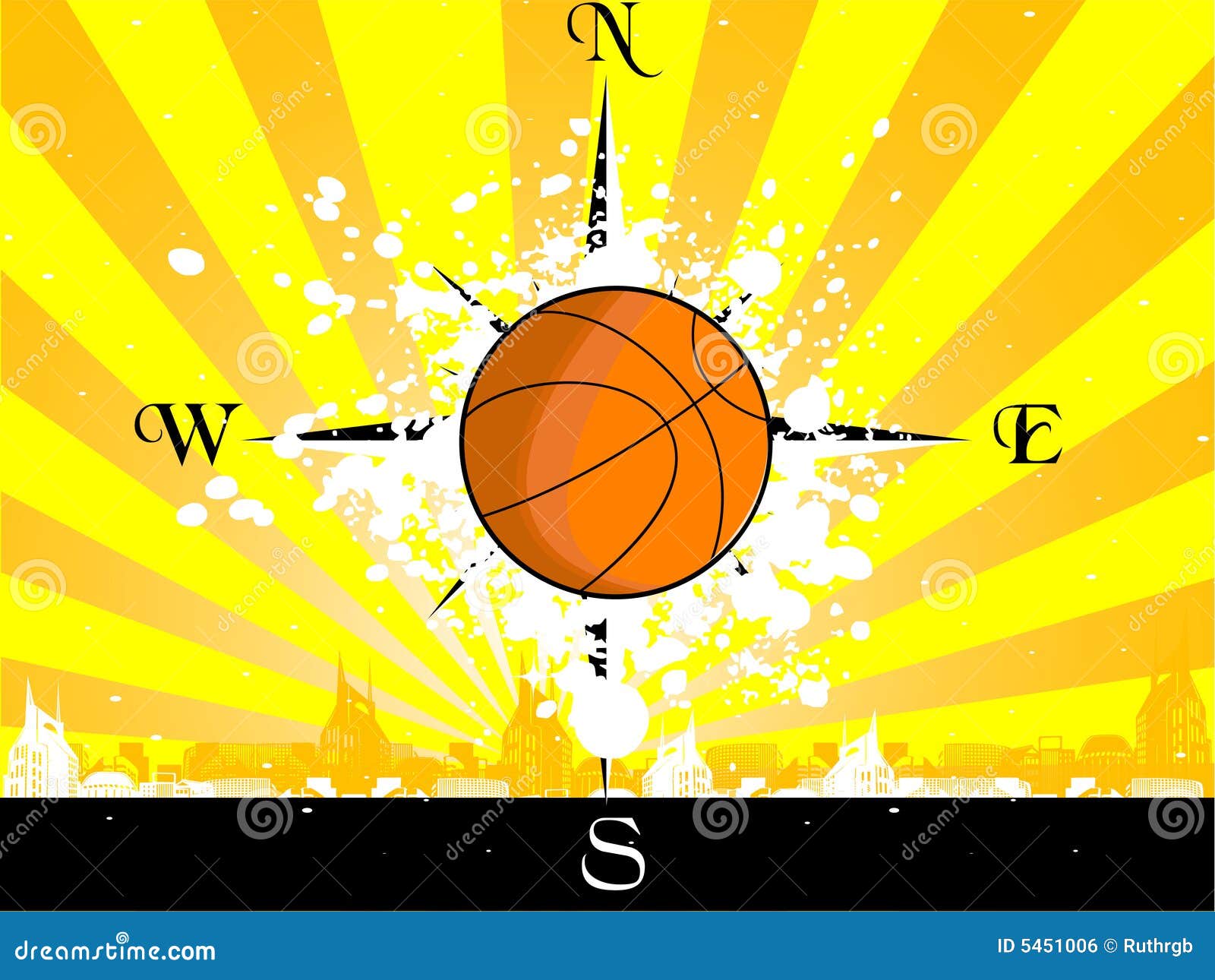 Basketball Compas Picture. Image 5451006