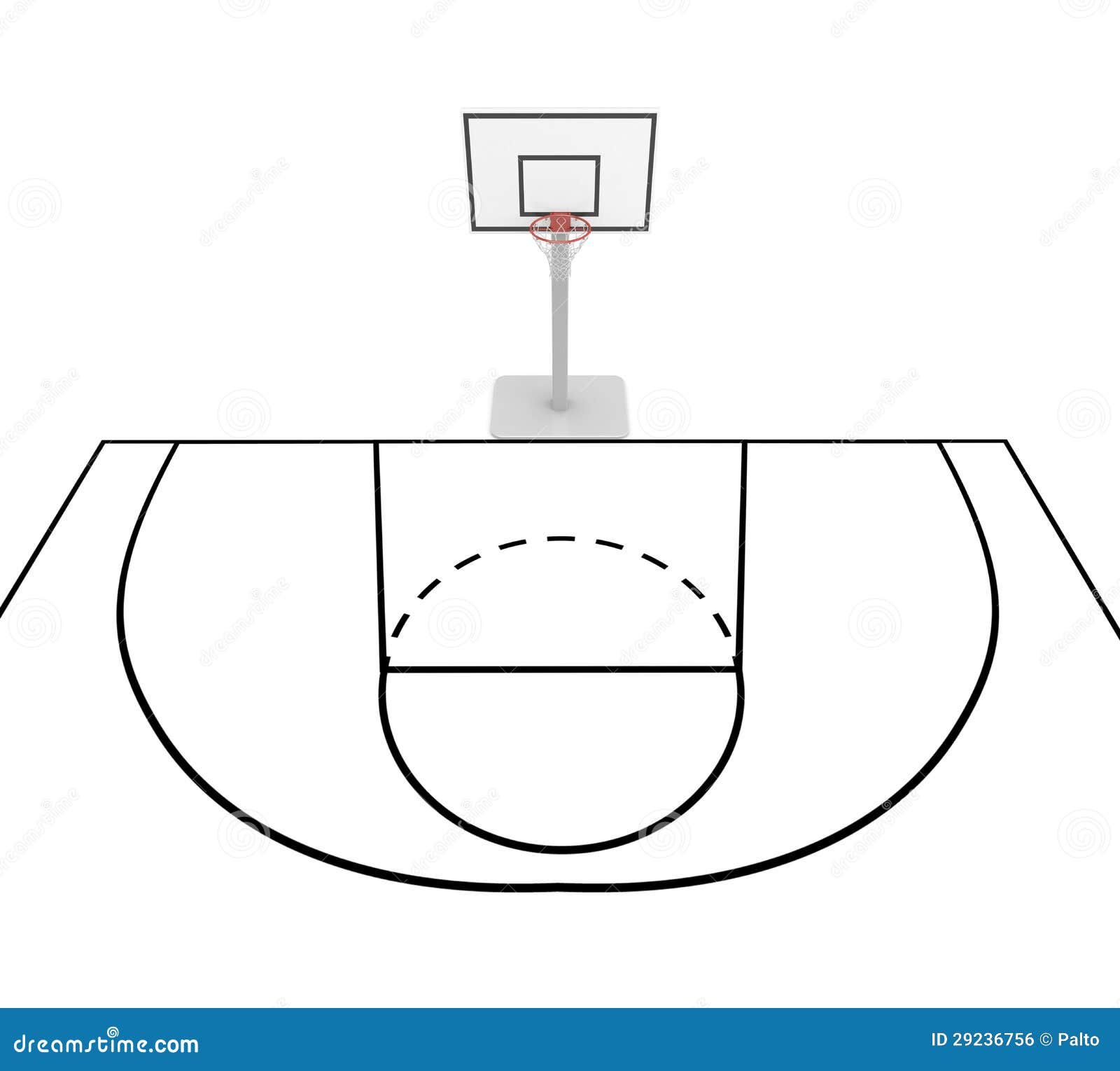 Basketball Court Royalty Free Stock Image - Image: 29236756