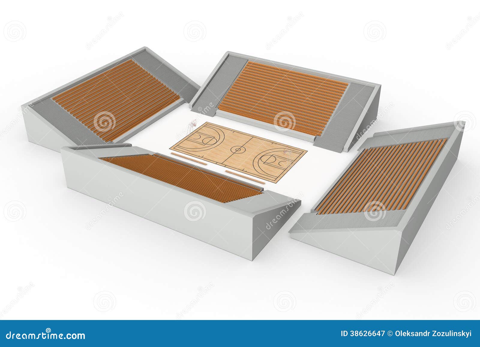 Basketball court 2 stock illustration. Illustration of ncaa 38626647