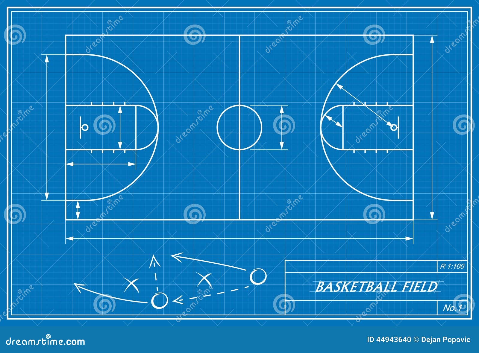 Basketball Court Blueprint Basketball Court On Blueprint Stock Illustration Basketball Court Blueprint Basketball Court On Blueprint Stock Illustration