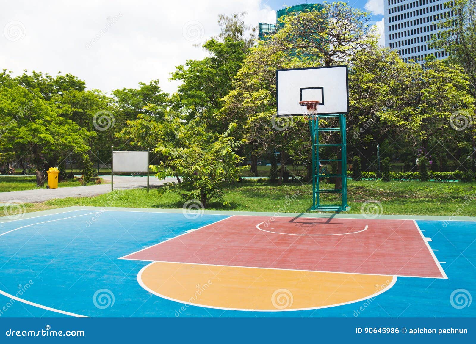 Basketball court stock photo. Image of outdoor, court 90645986