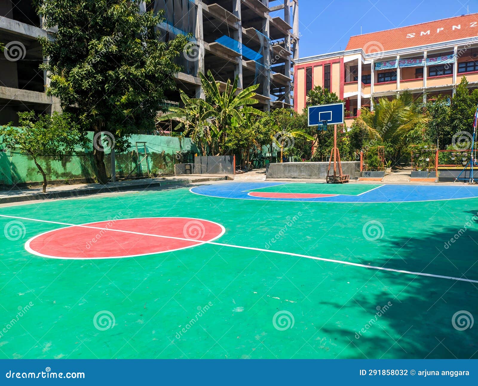 A Basketball Court in Indonesia School Editorial Photography Image of