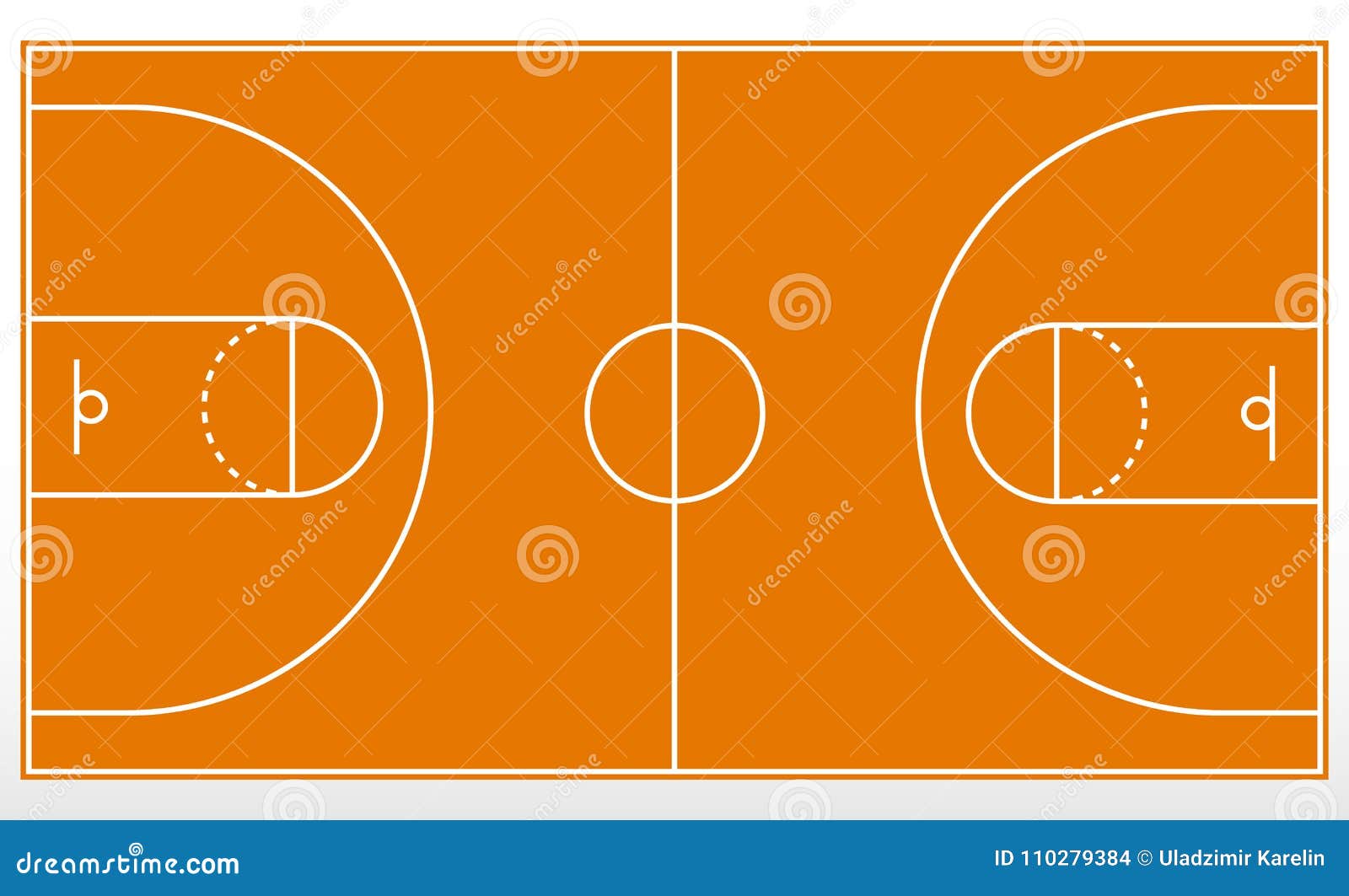 Basketball Court Markup Outline Of Lines On Basketball Court Vector Basketball Court Markup Outline Of Lines On Basketball Court Vector