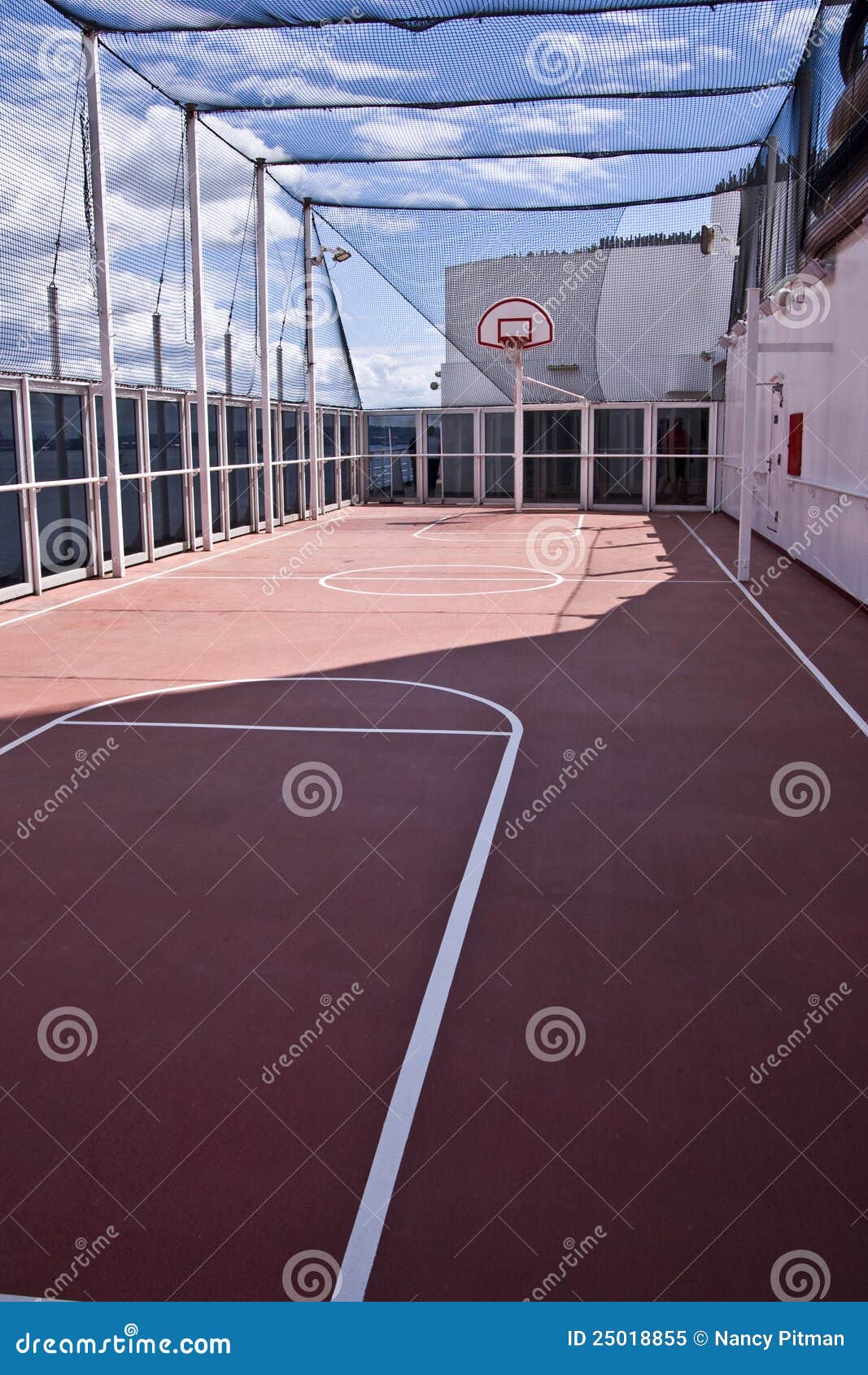 Basketball Court Onboard a Ship Stock Image Image of court, sailing