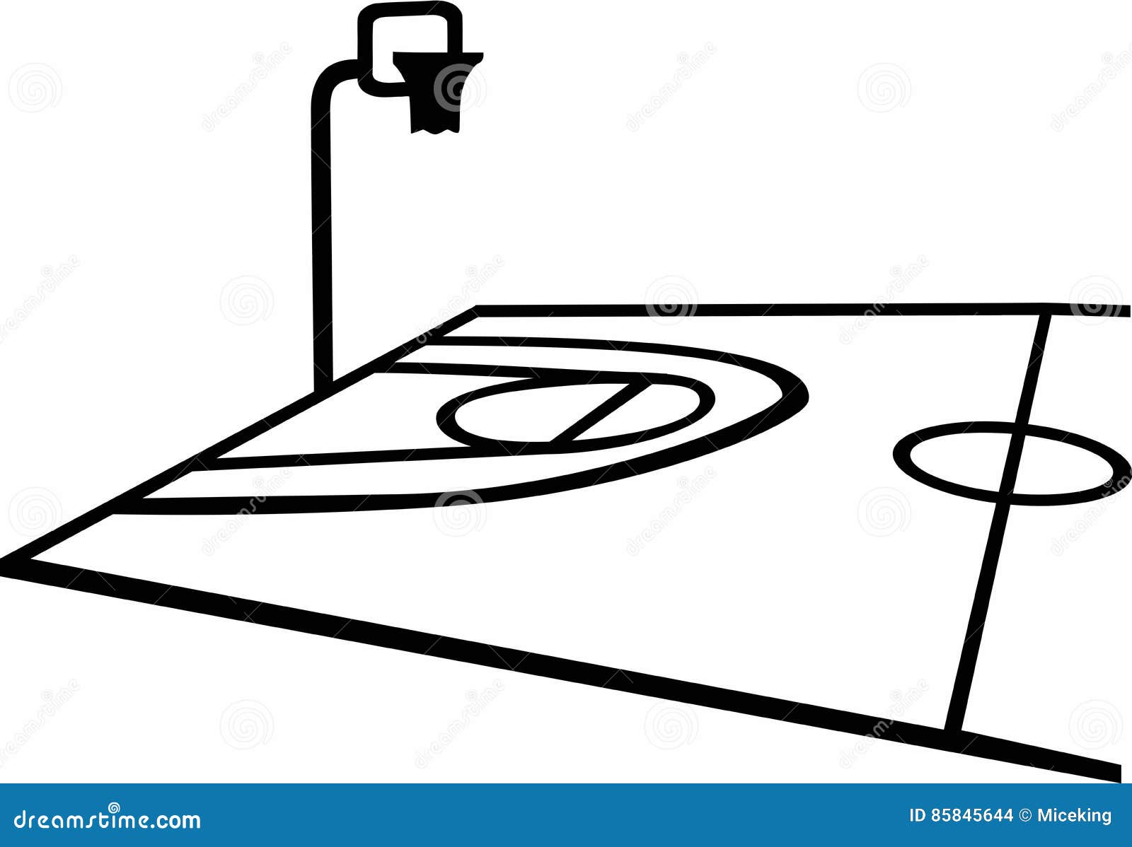 Basketball Court with Perspective Stock Vector Illustration of white