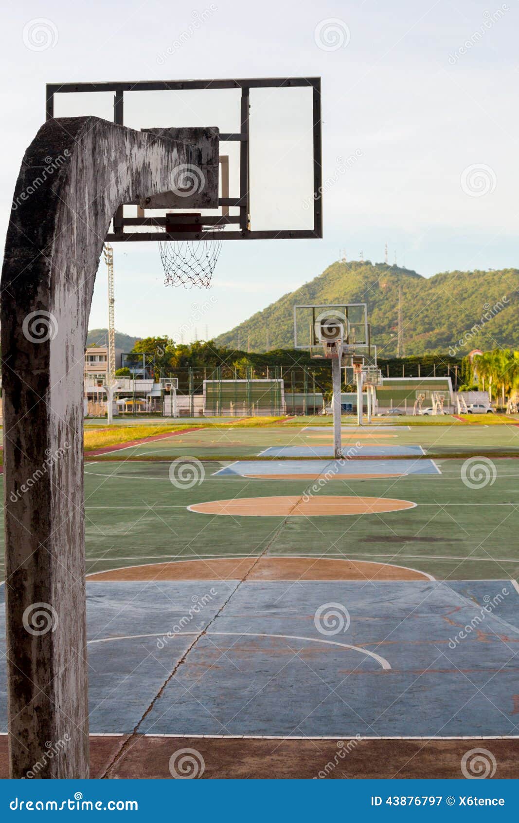 The Basketball courts stock image. Image of blue, grunge 43876797