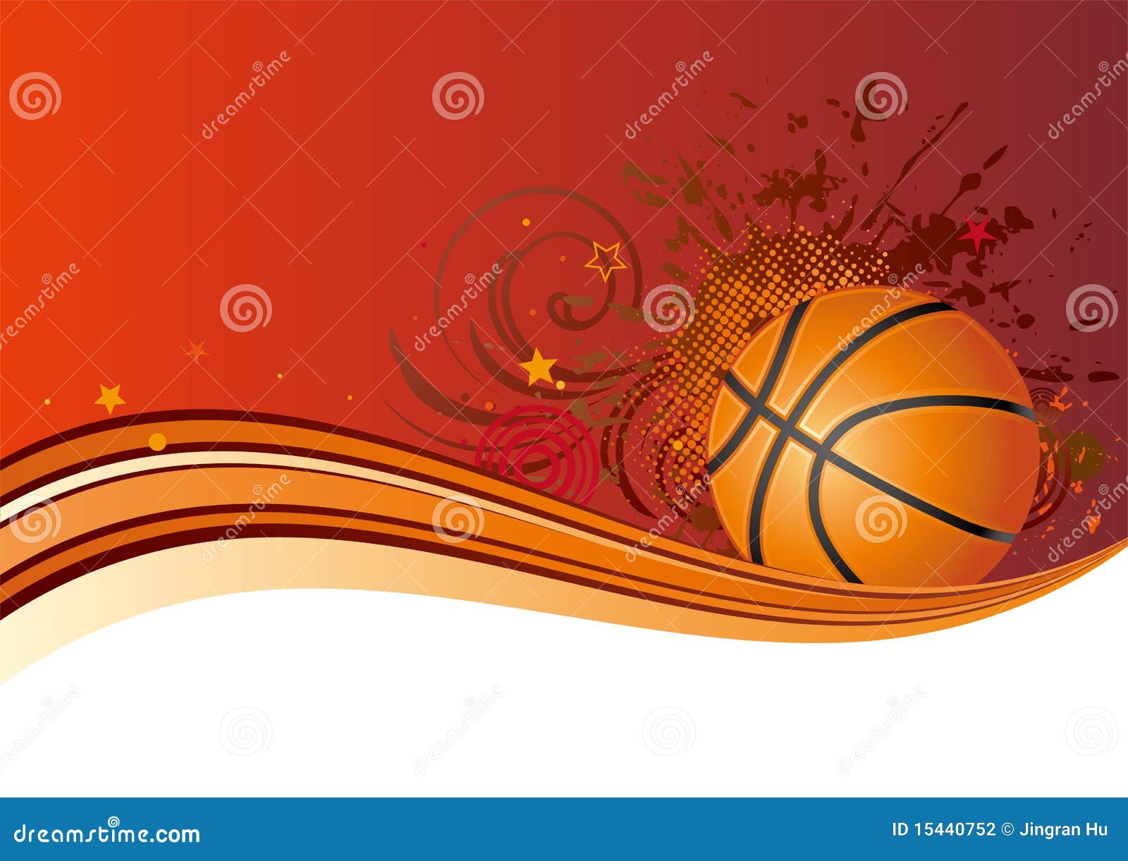 Basketball Design Background Stock Vector - Illustration of badge, pattern:  15440752