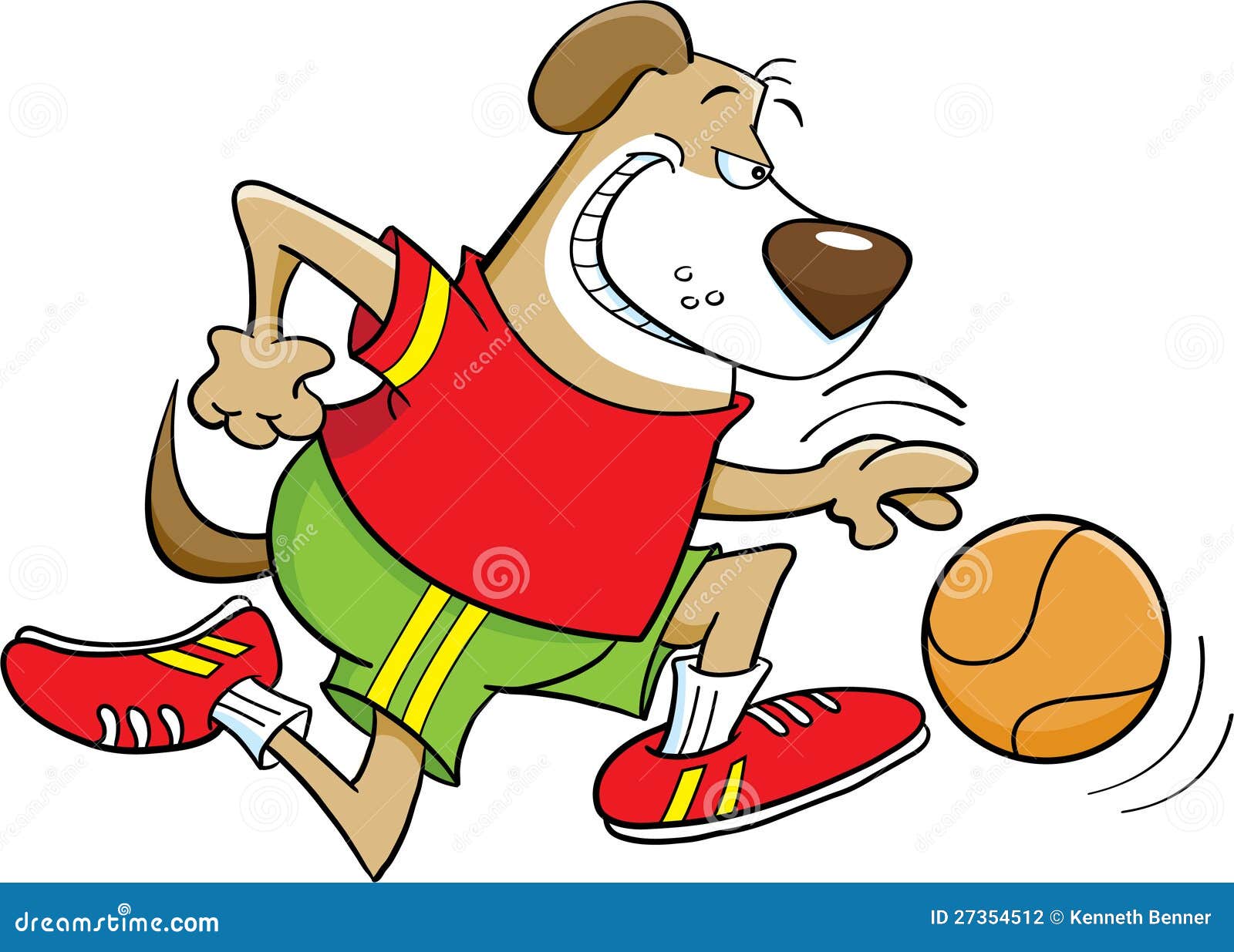 Basketball Dog stock vector. Illustration of running 27354512