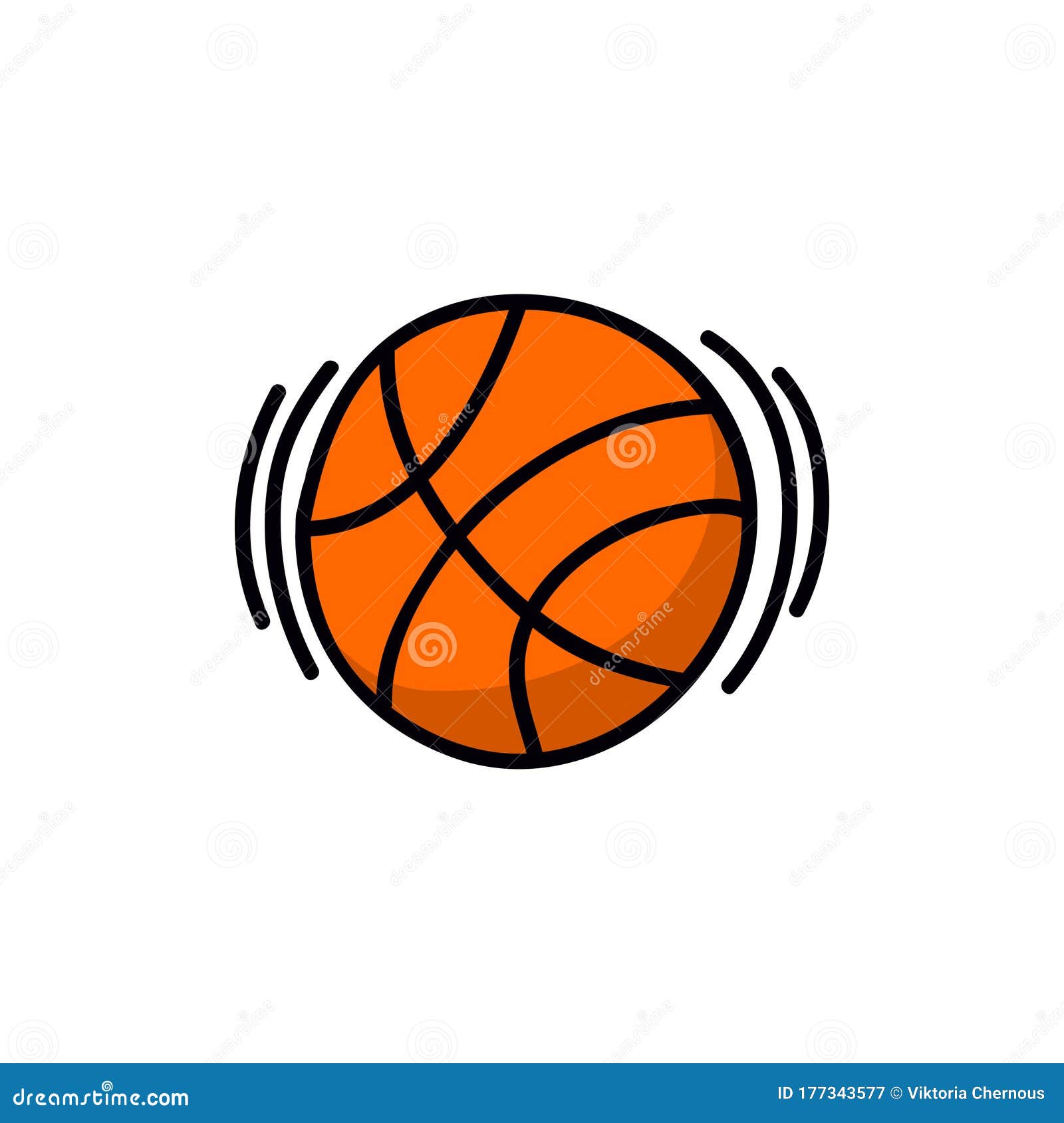 Basketball Doodle Icon, Vector Illustration Stock Illustration