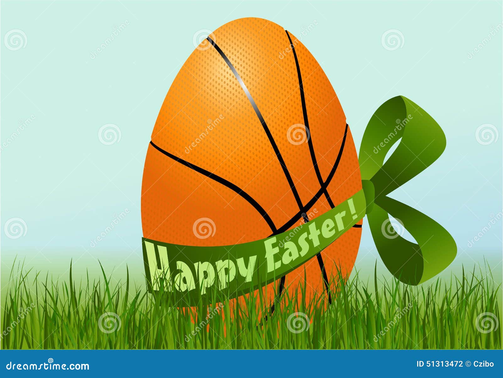 Basketball Easter Egg Stock Vector - Image: 51313472