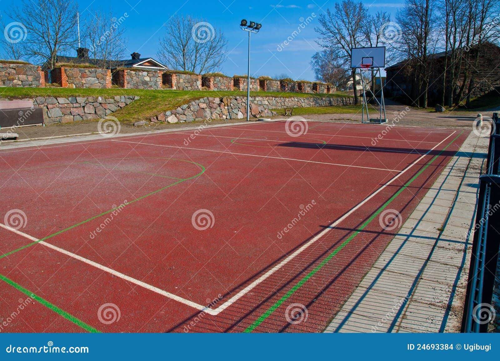 Basketball field stock photo. Image of park, outside 24693384