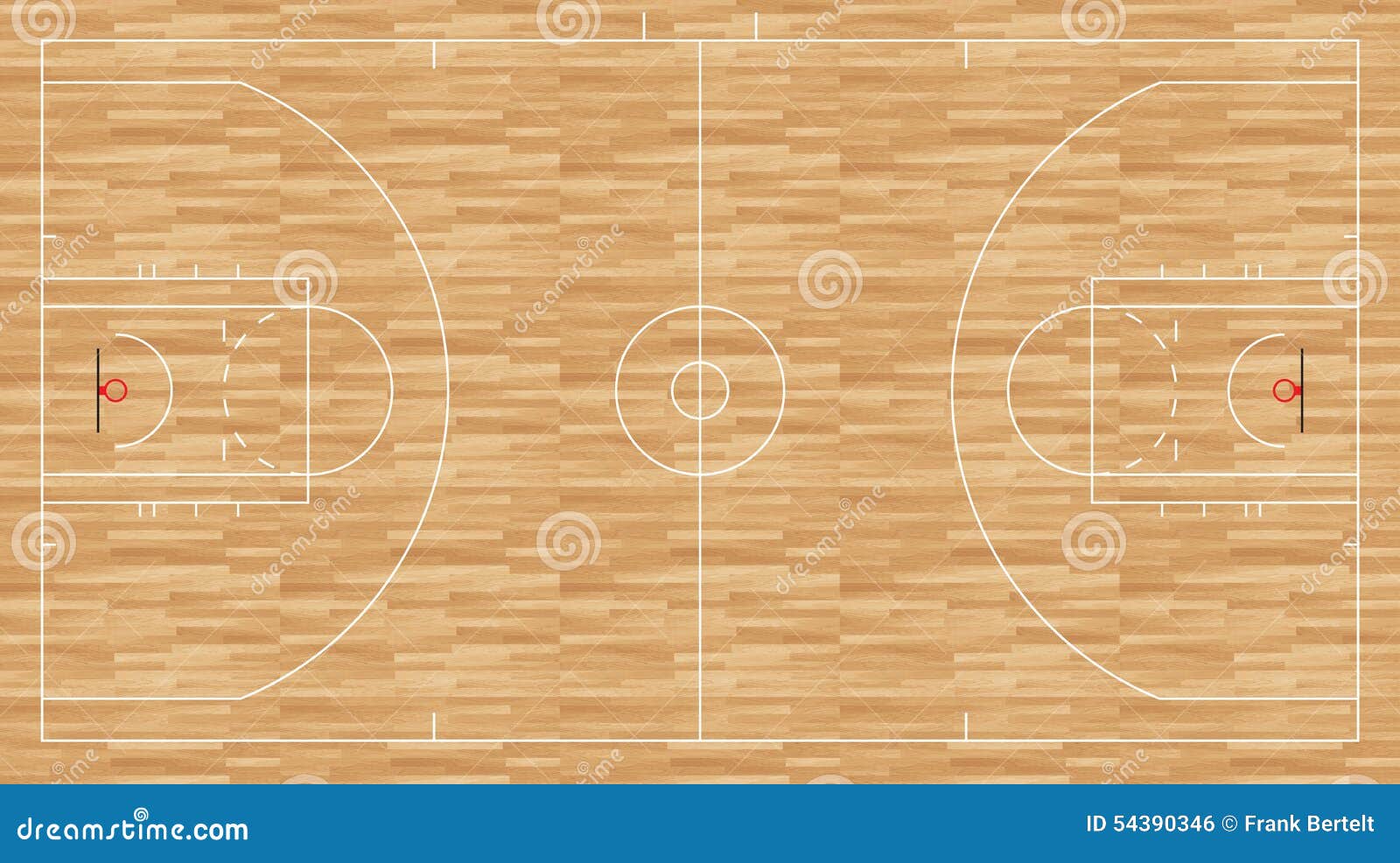 Basketball Floor - Regulation Nba Stock Illustration