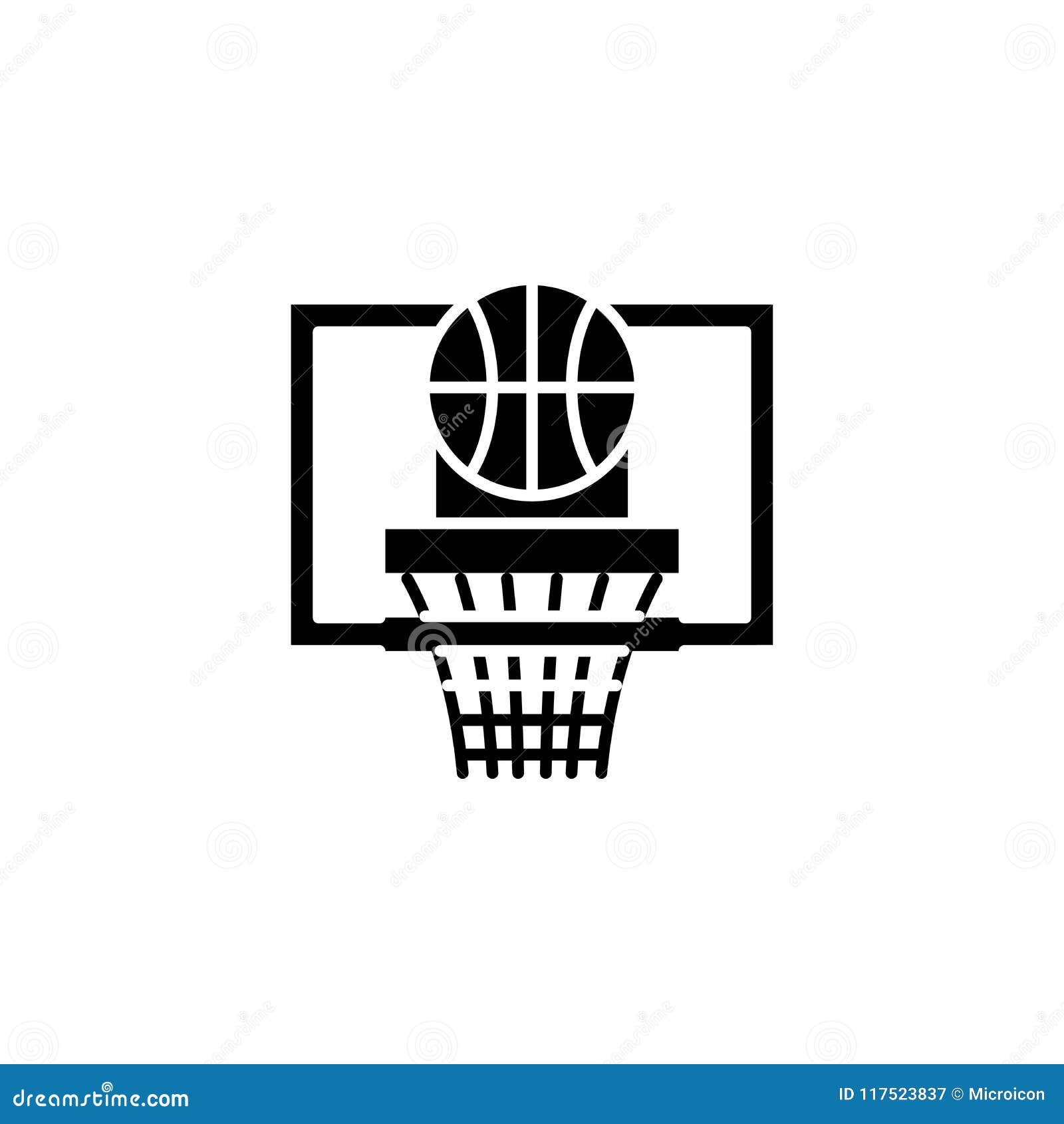 Basketball Game Black Icon Concept