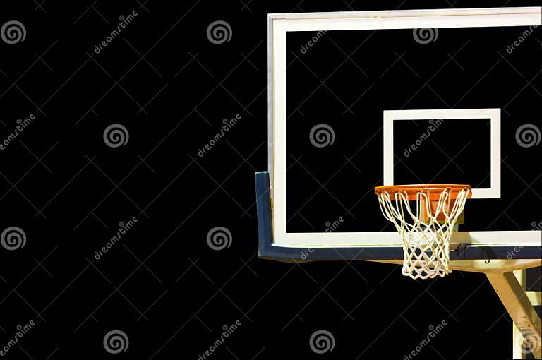 Basketball Goal on Black stock image. Image of basketball 5247603