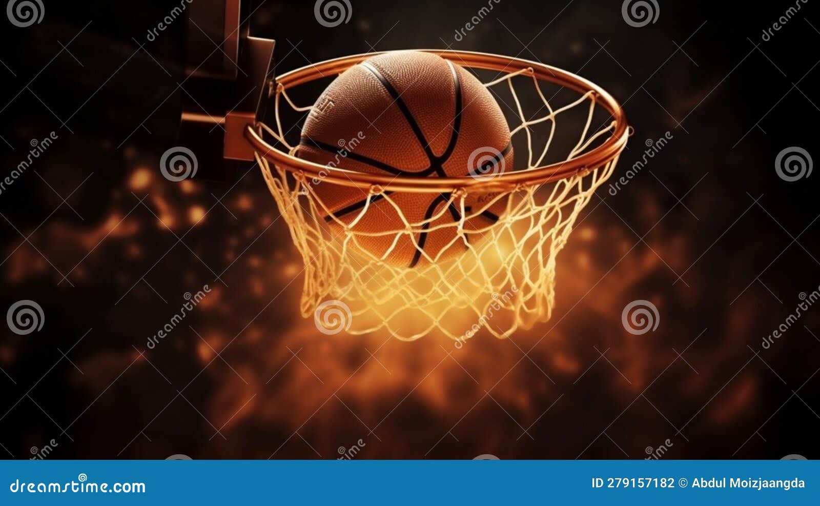 Basketball Going into a Hoop Modern Scoring Tournament Design Element