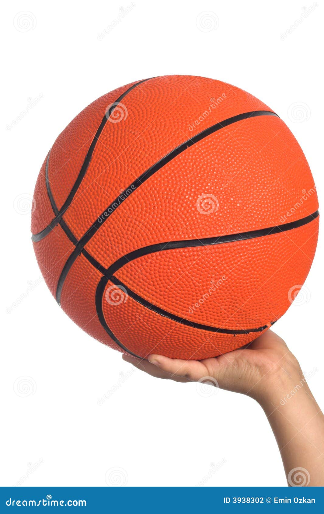 Basketball in hand stock photo. Image of exercise, basketball 3938302