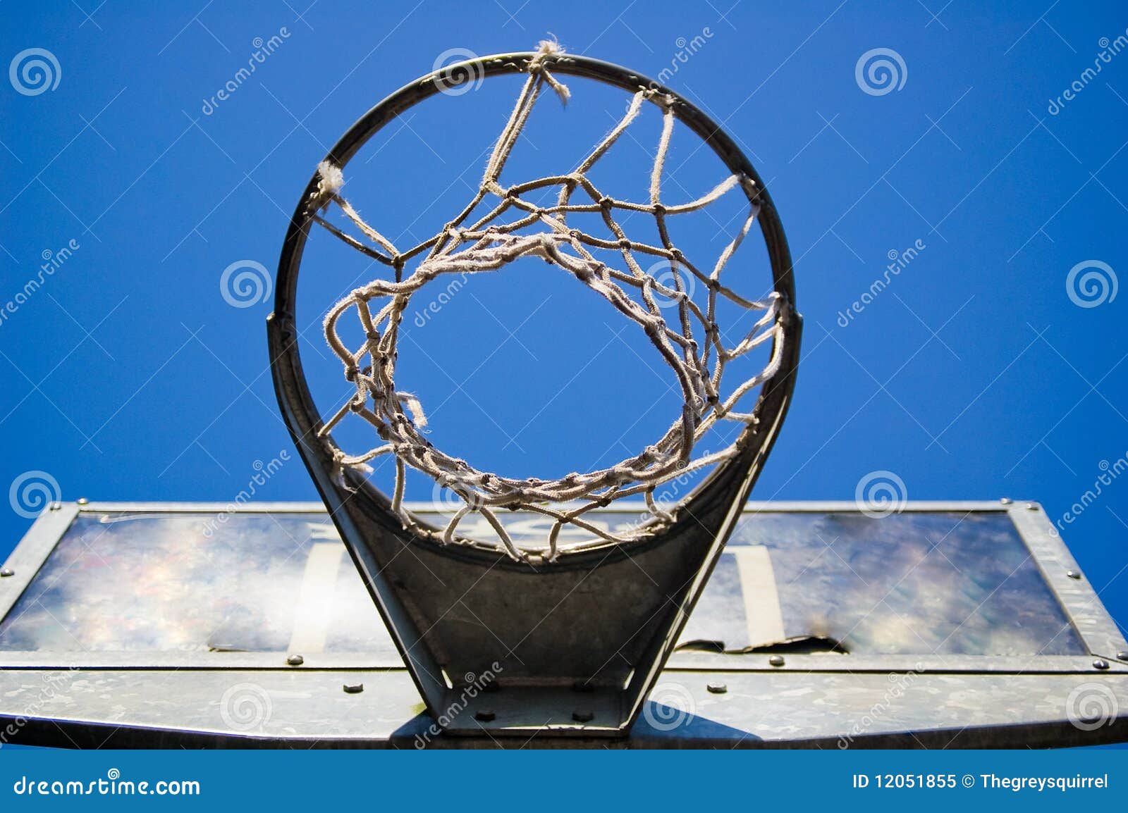 Basketball hoop from below stock image. Image of teenage 12051855