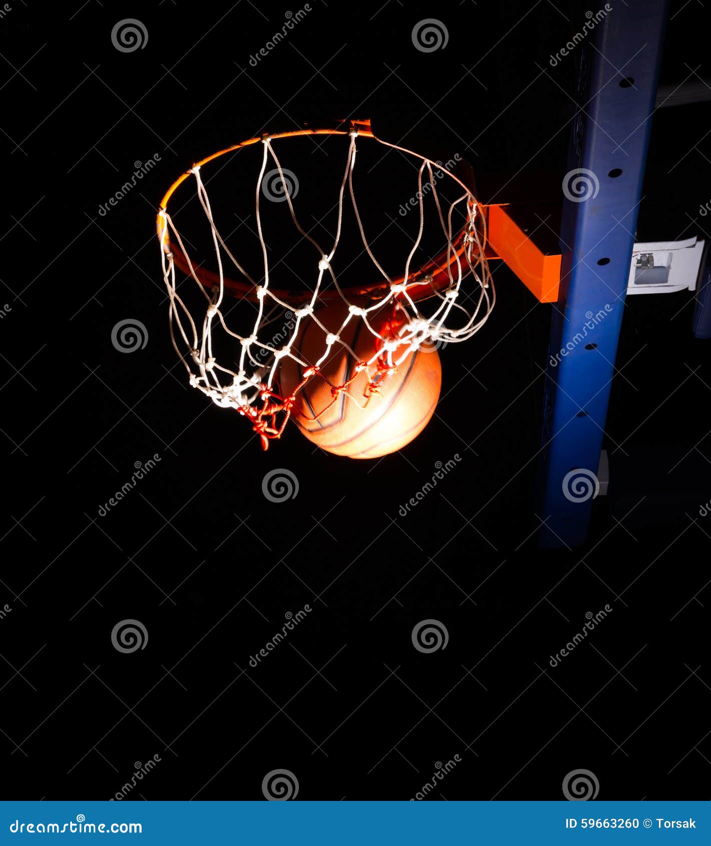 Basketball hoop stock photo. Image of sphere, dark, equipment 59663260