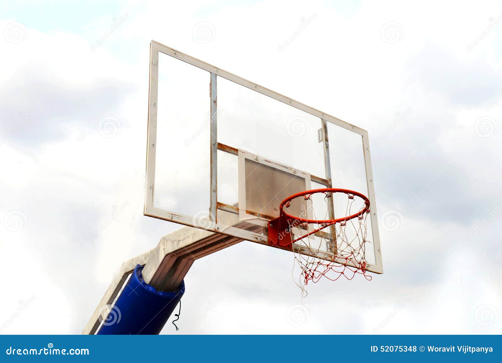 Basketball hoop stock photo. Image of playground, neglected - 52075348