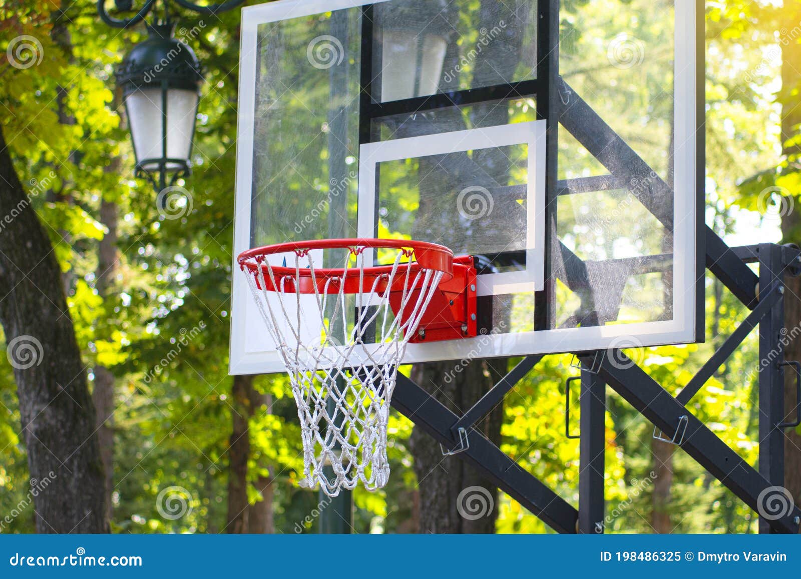 Basketball Hoop on the Fresh Air Outdoors Stock Image Image of fresh