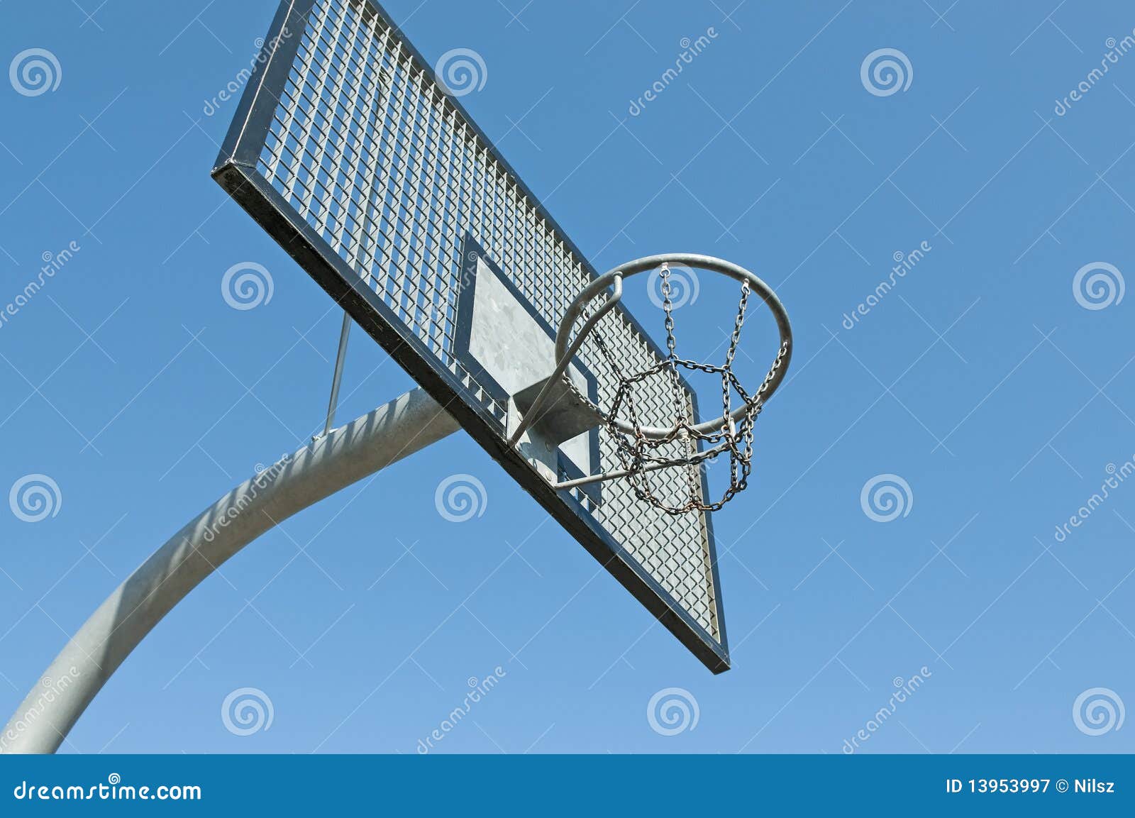 Basketball hoop in ghetto stock image. Image of basket 13953997