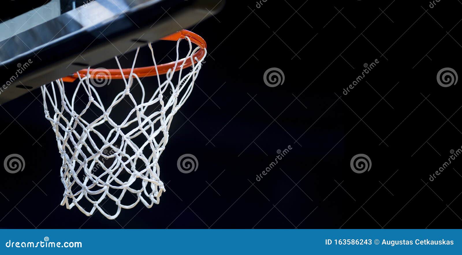 Basketball Hoop Isolated On Black Background Stock Image Image of