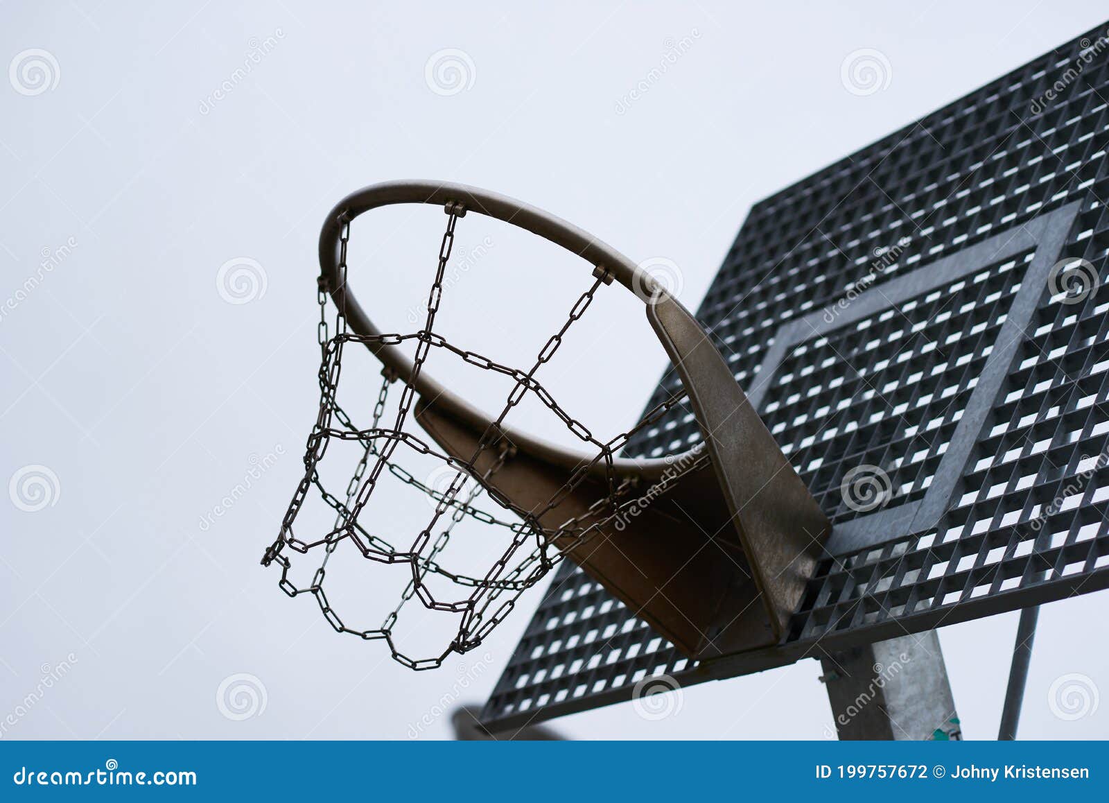 A Basketball Hoop Made of Metal Stock Photo Image of bright, goal 199757672