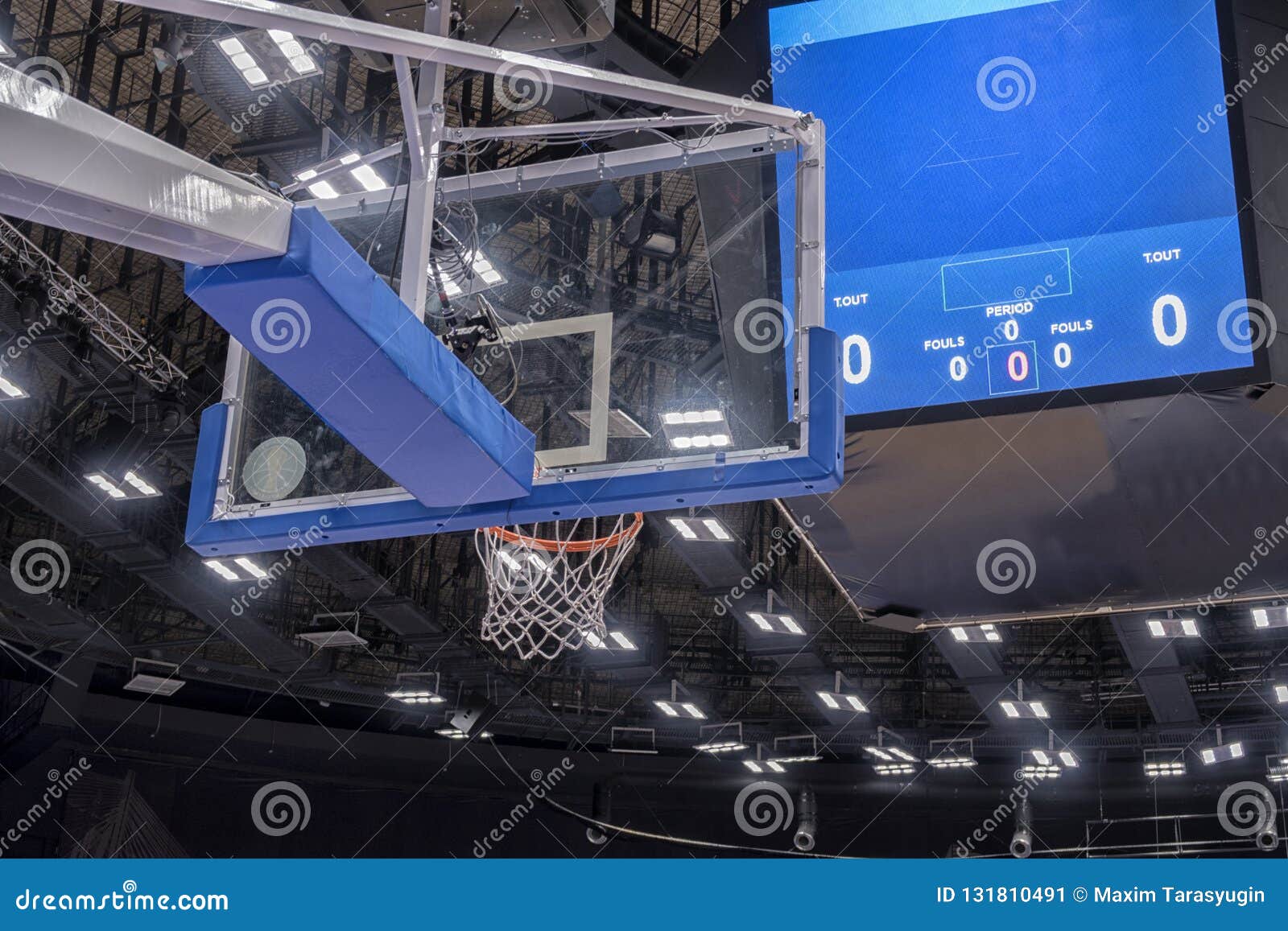 Basketball Hoop in a Professional Basketball Arena. Stock Image Image