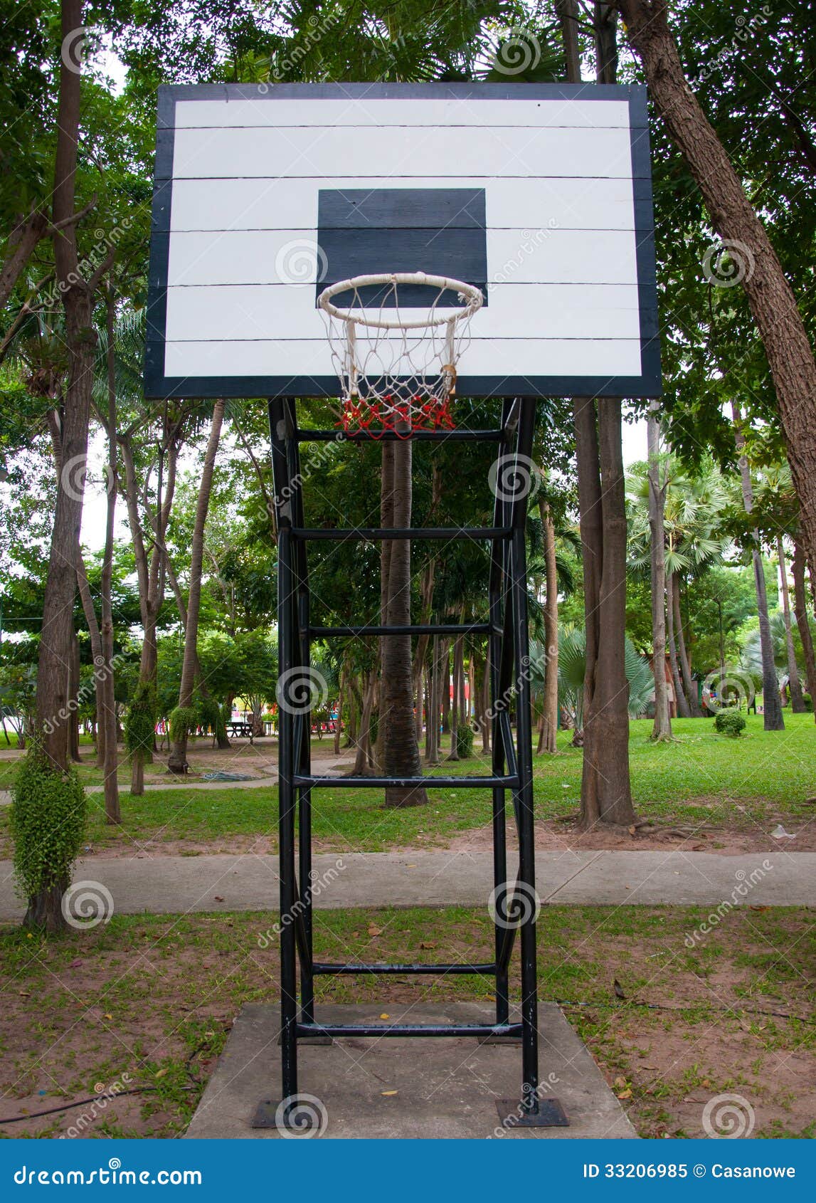 Basketball Hoop in Public Park Stock Image Image of activity