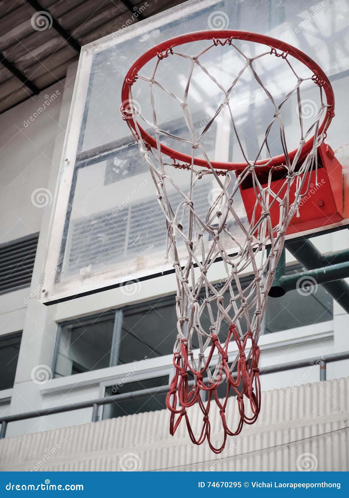 Basketball Hoop in Sport Hall Stock Image Image of game, retro 74670295