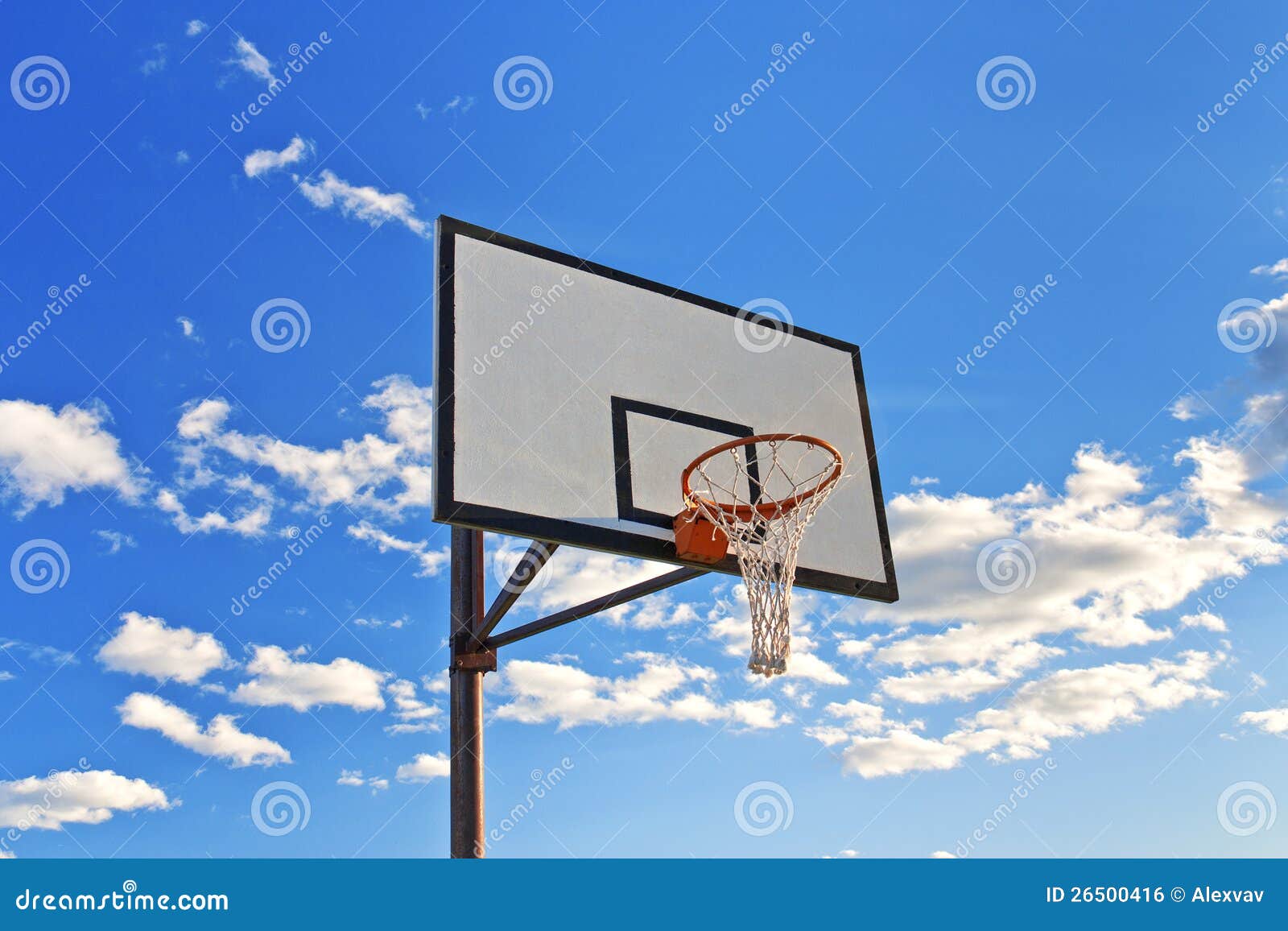 Basketball Hoop in the Street Stock Photo Image of lighted, backboard