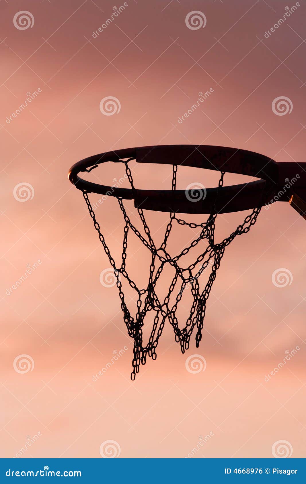 Basketball hoop in sunset stock photo. Image of recreation 4668976
